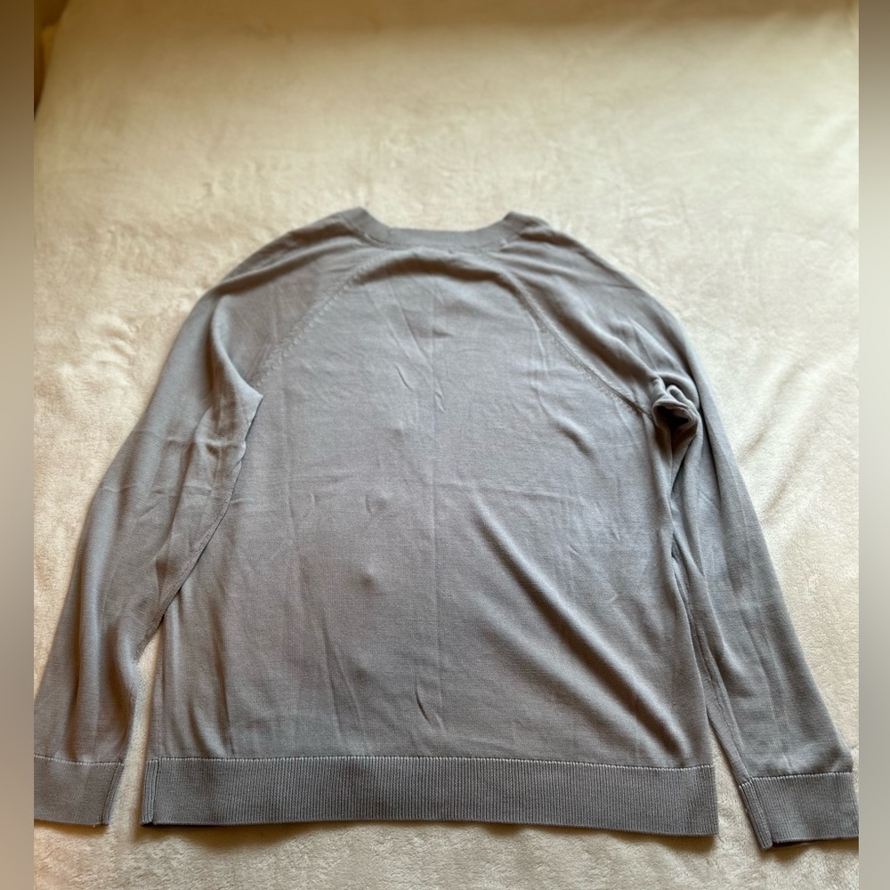 J.Jill Organically Grown Cotton V-Neck Button-up Cardi Gray Size Small - Picture 7 of 13